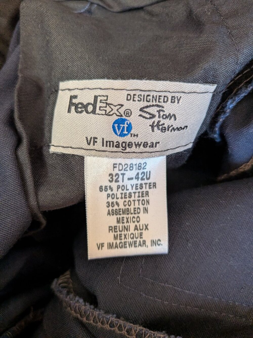 FedEx Stan Herman Pants Mens 31x29.5 Blue Reflective Uniform Workwear - Picture 12 of 12